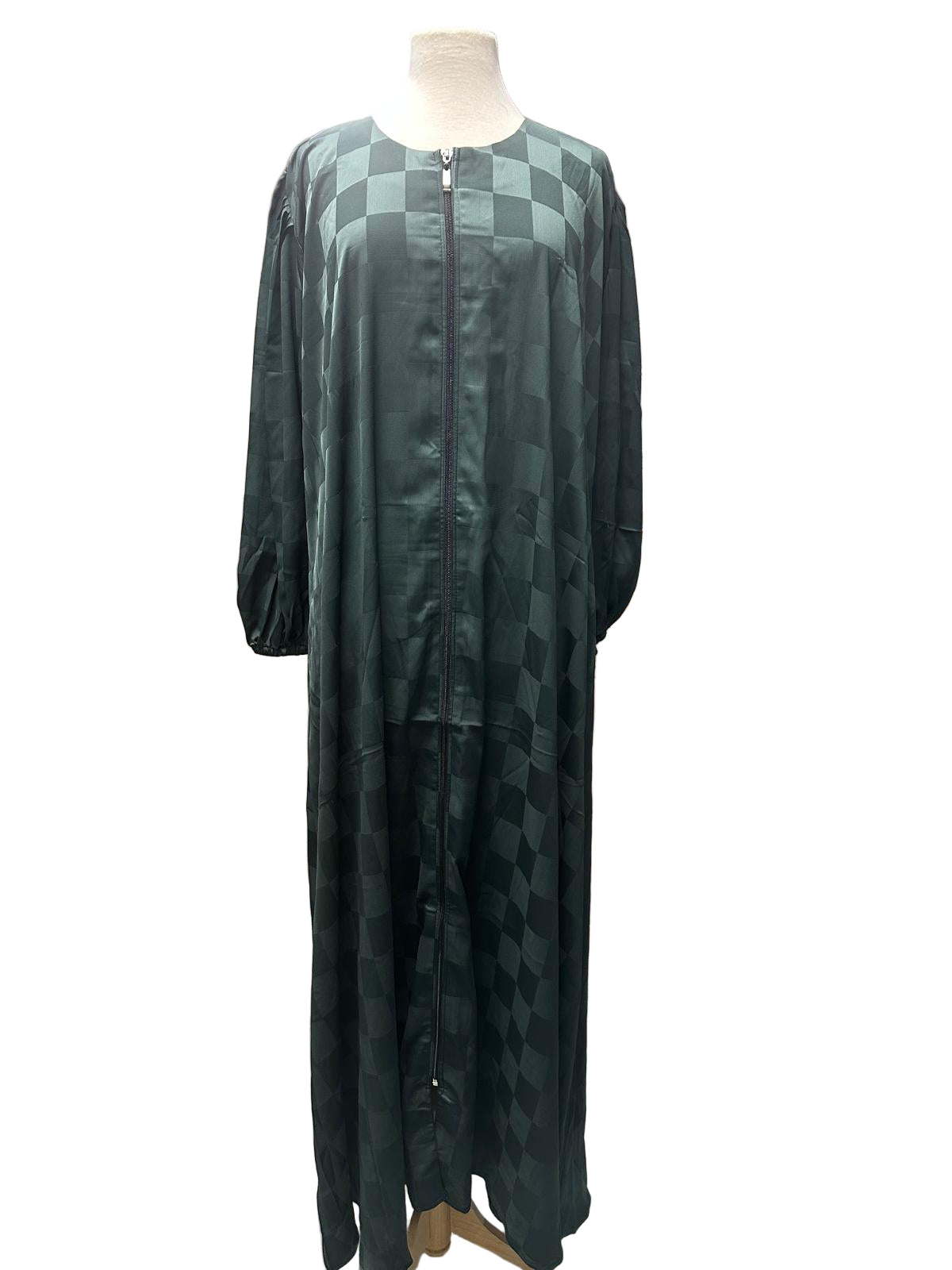 Silky check design, Abaya