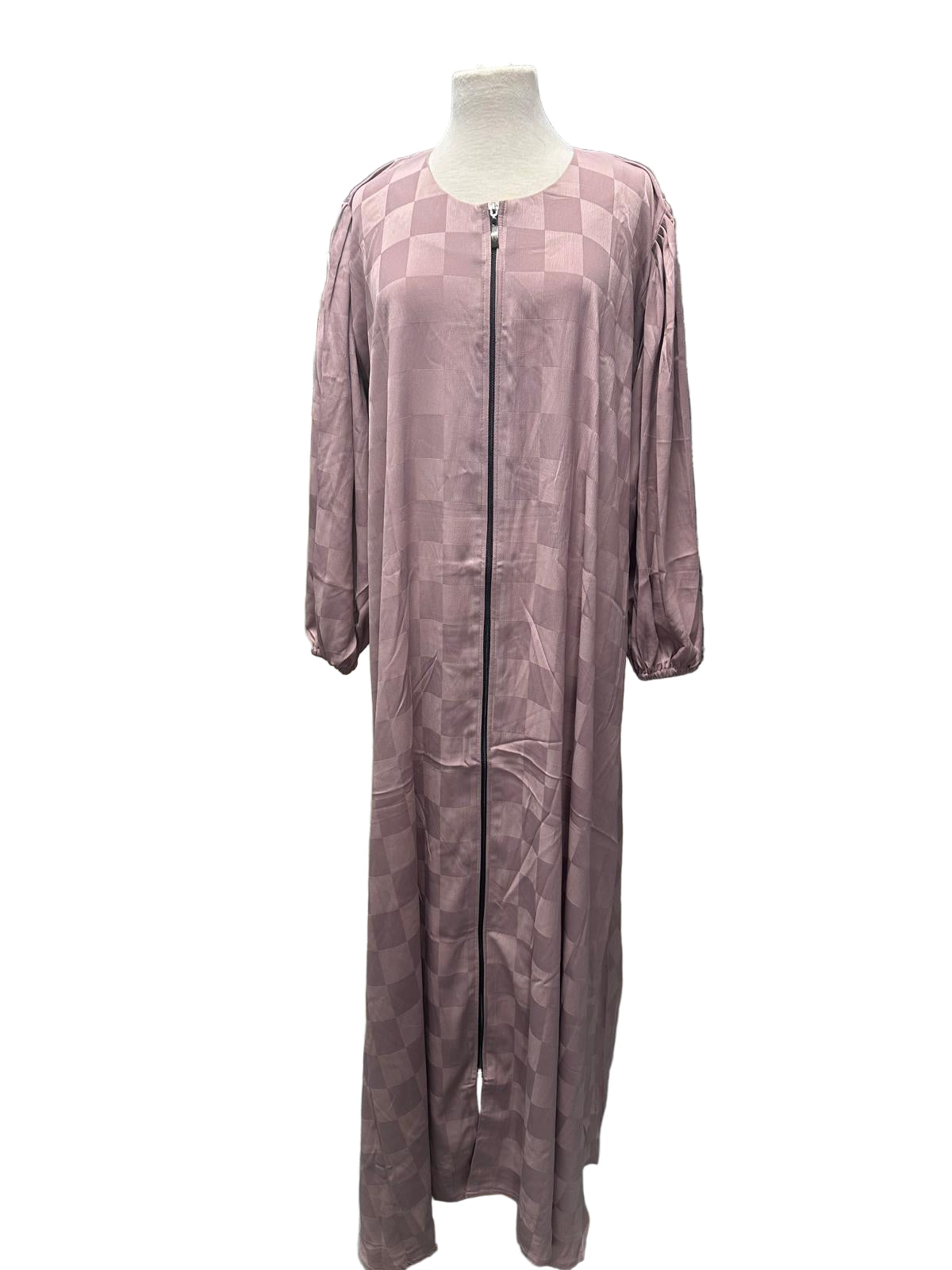 Silky check design, Abaya