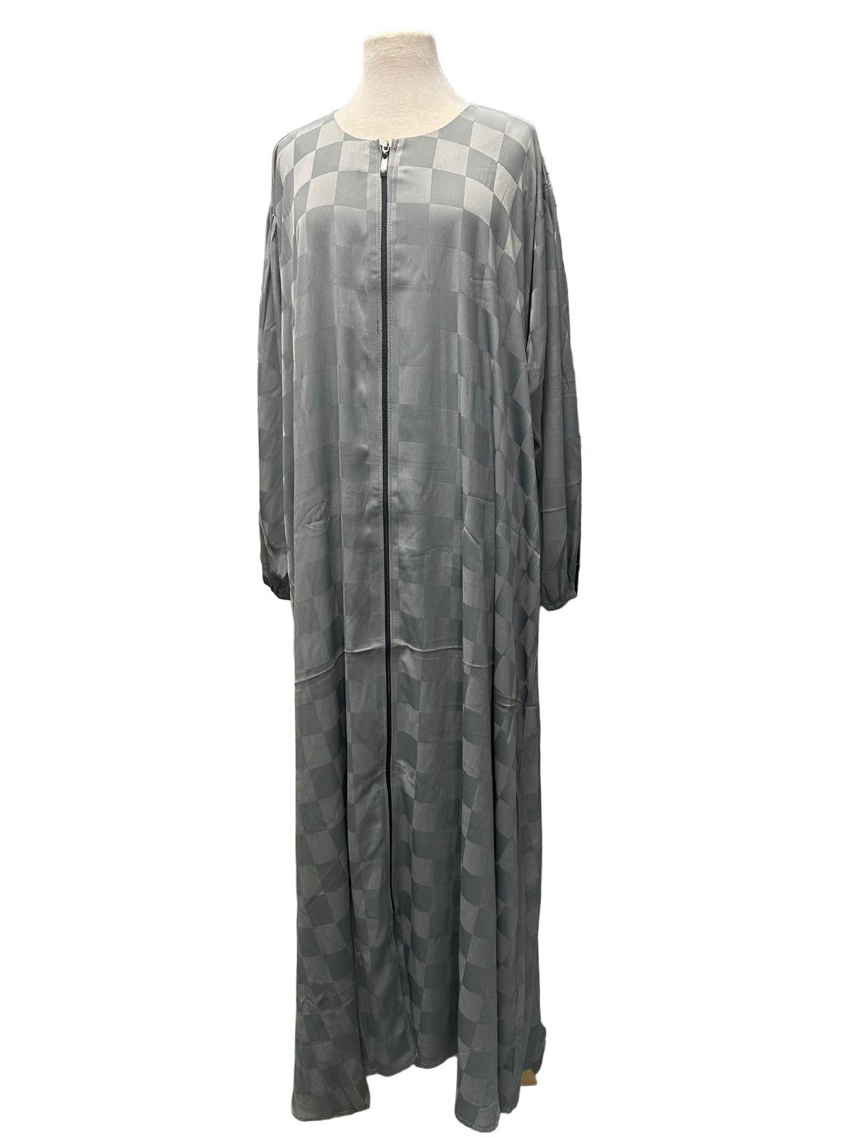 Silky check design, Abaya