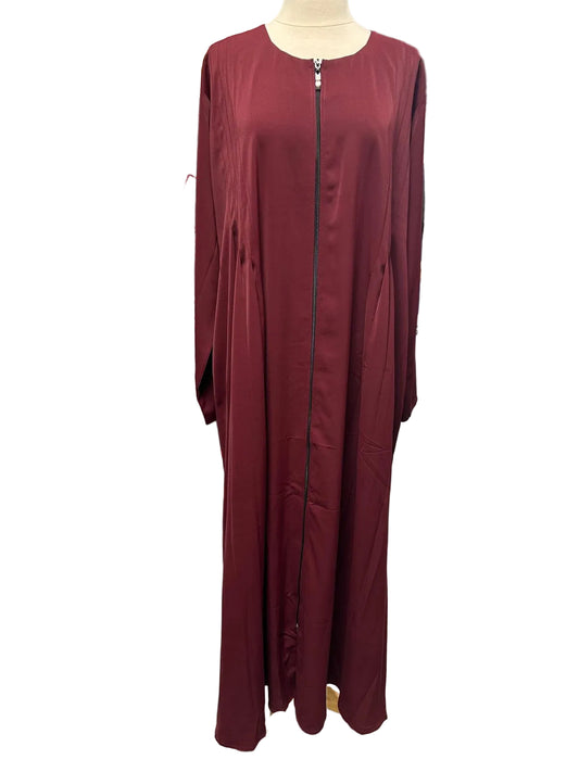 Flowy Zip Up Abaya- 02