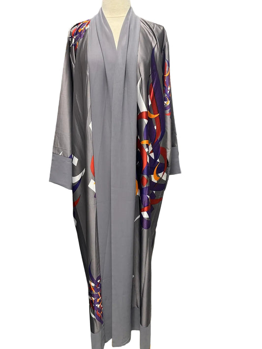 Silky Replica Open Abaya - 02