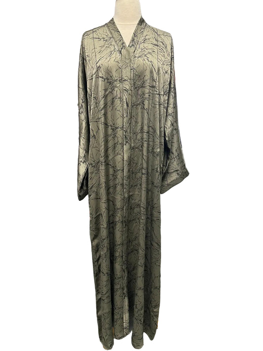 Silky stonework Abaya -02