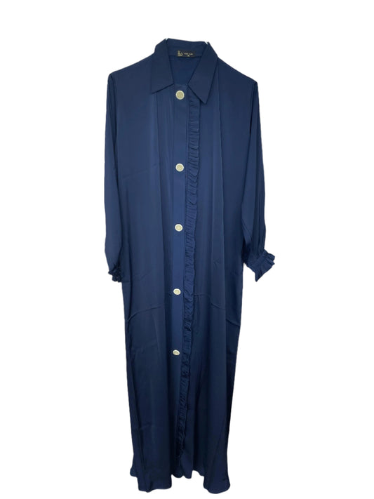 Front Ruffle Abaya with Buttons