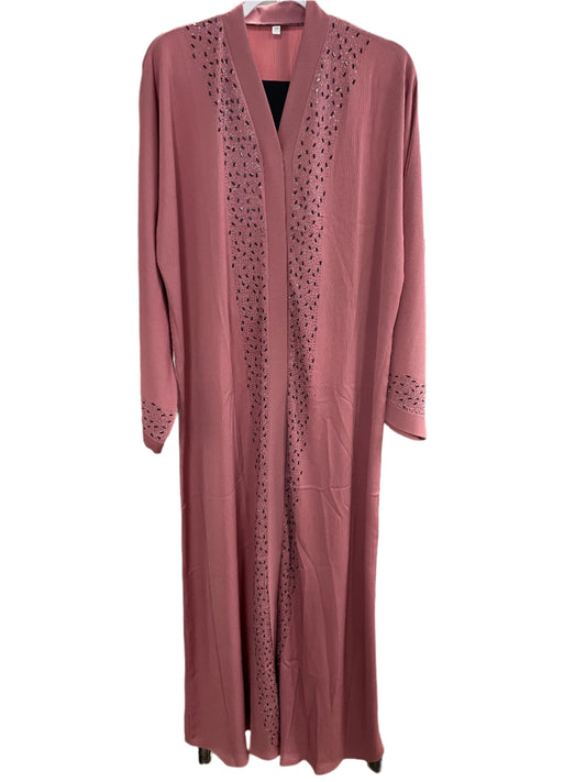 Beautiful Button Up Rhinestone Abaya
