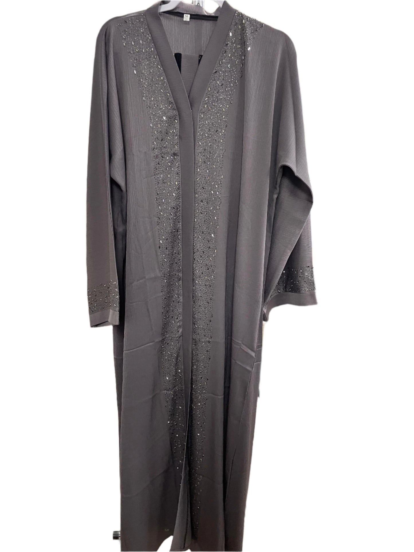 Beautiful Button Up Rhinestone Abaya