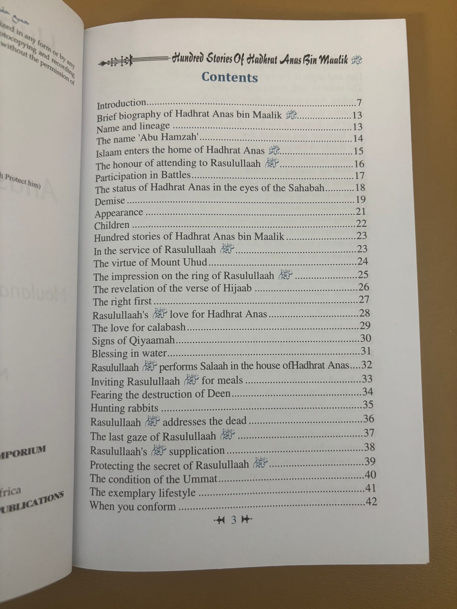 100 Stories of Hadhrat Anas Bin Maalik