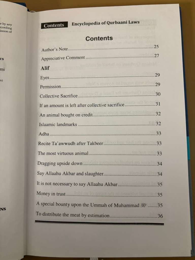 Encyclopedia of Qurbaani Laws