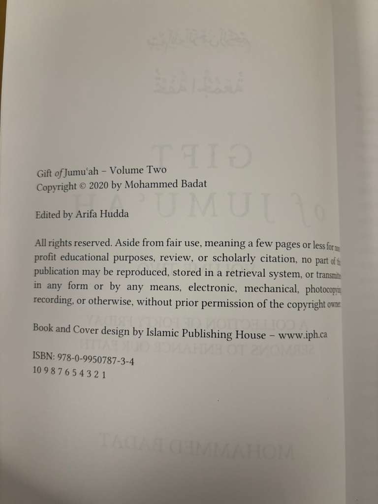 GIFT of JUMUʿAH Volume Two