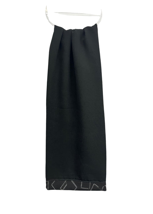 Black Hijab with Geometric Design