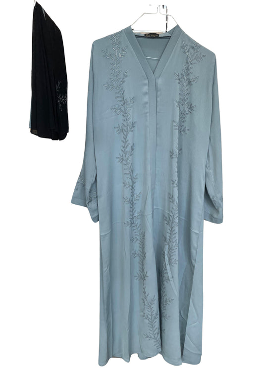 Silky Abaya with Delicate Branch Design